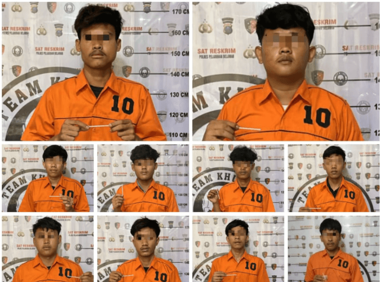 Polres Pelabuhan Belawan Tangkapi 10 Anggota Genk Motor Sena Marelan