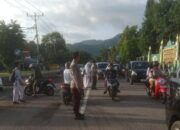 Personel Polsek Rasanae Barat Laksanakan Gatur Pagi Demi Kamseltibcar Lantas