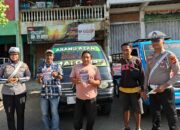 Himbauan Keselamatan Berlalu Lintas oleh Sat Lantas Polres Bima Kota Terhadap Supir Pick Up dan Pembagian Brosur Larangan Memuat Orang di Bak Terbuka