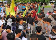 Polres Lombok Utara Kawal Aksi Damai Bela Rizki Watoni