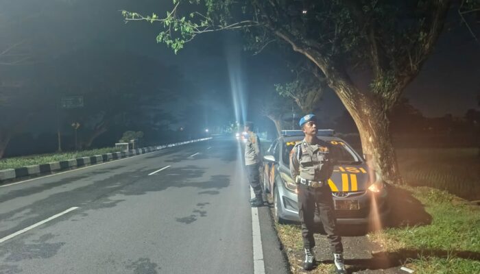 Patroli Malam Polsek Kediri: Cegah Kejahatan dan Balap Liar di Jalan Bypass