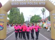 Meriah dan Penuh Semangat, Bhayangkari NTB Gelar Jalan Santai Sambut HUT ke-45 Yayasan Kemala Bhayangkari