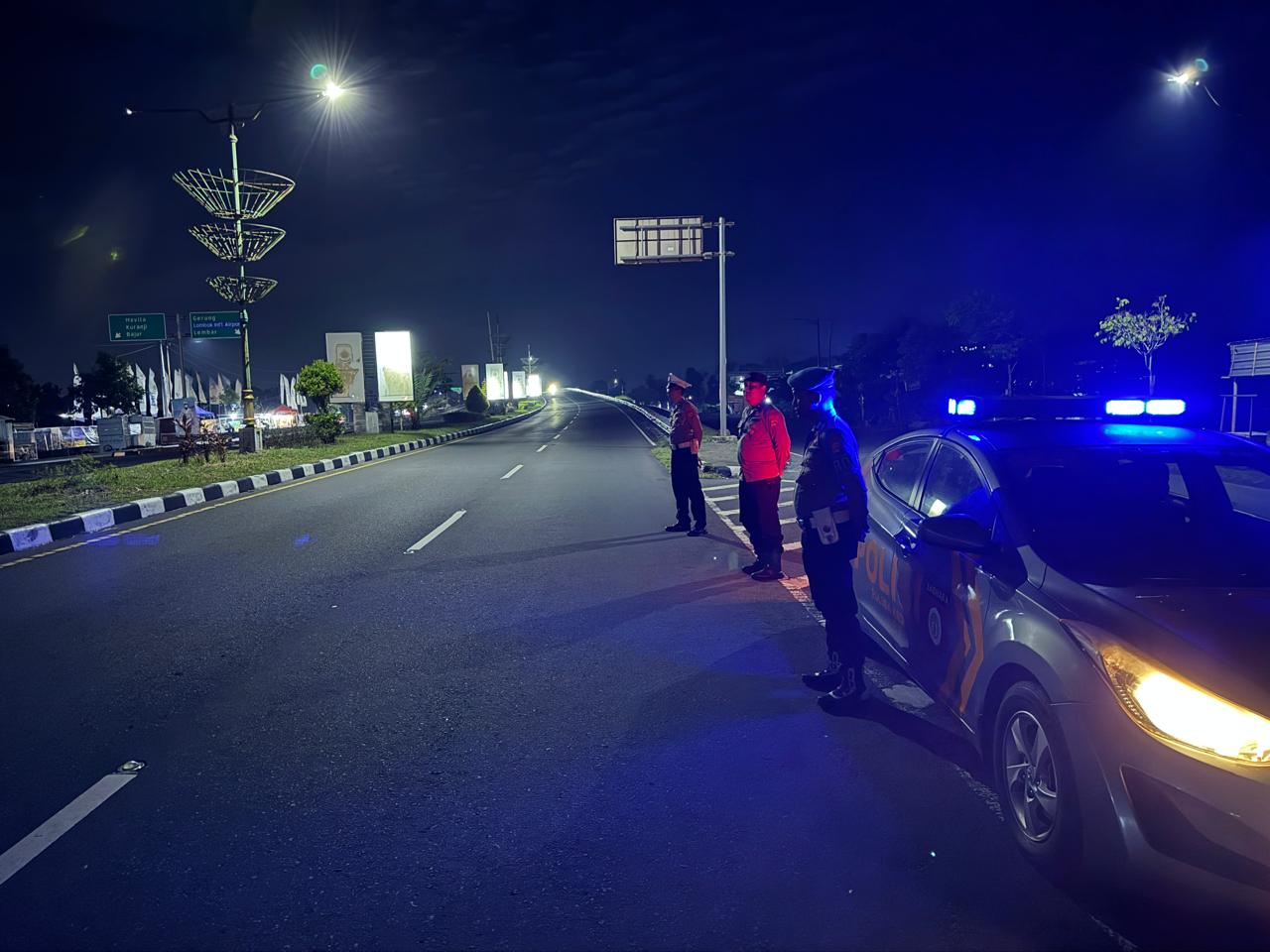 Patroli Blue Light Polsek Kediri Jaga Keamanan Jalan Umum BIL, Cegah Kriminalitas dan Balap Liar