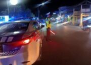 Sat Lantas Polres Bima Kota Gelar Blue Light Patrol dan Pengaturan Lalu Lintas di Malam Hari