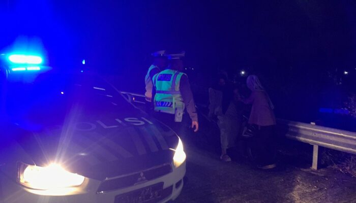 Patroli Malam Satlantas Lombok Barat Tekan Balap Liar di Bypass BIL 2