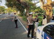 Patroli Rutin Satlantas Jaga Ketertiban di Bypass BIL Lombok Barat