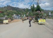 Sat Lantas Polres Bima Kota Laksanakan Pengalihan Arus Lalin Terkait Pengerjaan Crossing Drainase di Kawasan Amahami