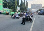 Polsek Rasanae Barat Laksanakan Rawan Pagi, Himbau Pengguna Jalan Tertib Berlalu Lintas