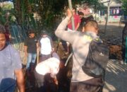 Bhabinkamtibmas Kelurahan Rite Laksanakan Gotong Royong Bersama Mahasiswa dan Warga Binaan