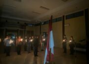 Upacara Malam Ikrar dan Renungan Intelijen Dikbangspes Dasar Intelijen Virtual T.A. 2025 di Polres Lombok Utara Berjalan Khidmat