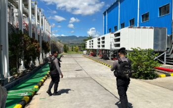 Unit Pamobvit Sat Samapta Polres Bima Kota Laksanakan Pengamanan dan Patroli di Objek Vital PLTMG Bonto Bima