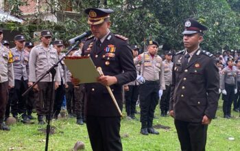 Kapolres Bima Kota Pimpin Upacara Pemakaman Kedinasan Almarhum AKP Rus’an