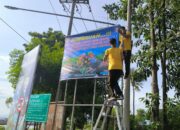 Tekan Angka Kecelakaan, Satlantas Polres Bima Pasang Spanduk Himbauan di Daerah Rawan Kecelakaan