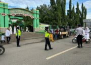 Lantas Polsek Rasanae Barat Laksanakan Strong Point Pagi, Ciptakan Kamseltibcarlantas