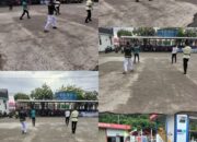 Kanit Pamobvit Polres Bima Kota Berikan Pelatihan Beladiri kepada Satuan Pengamanan Pertamina IT Bima