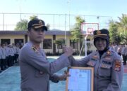 Kapolres Lombok Utara Pimpin Apel Pagi dan Berikan Penghargaan kepada Personel Berprestasi