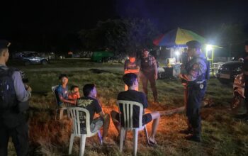 AKTIF JAGA KEAMANAN MALAM HARI, UNIT PATMOR POLRES DOMPU LAKSANAKAN PATROLI HUMANIS