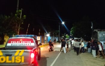 Antisipasi Kejahatan 3C, Polsek Langgudu Gelar Patroli Dialogis Malam Hari
